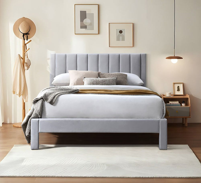 Harwick Grey Soft Textured Bed