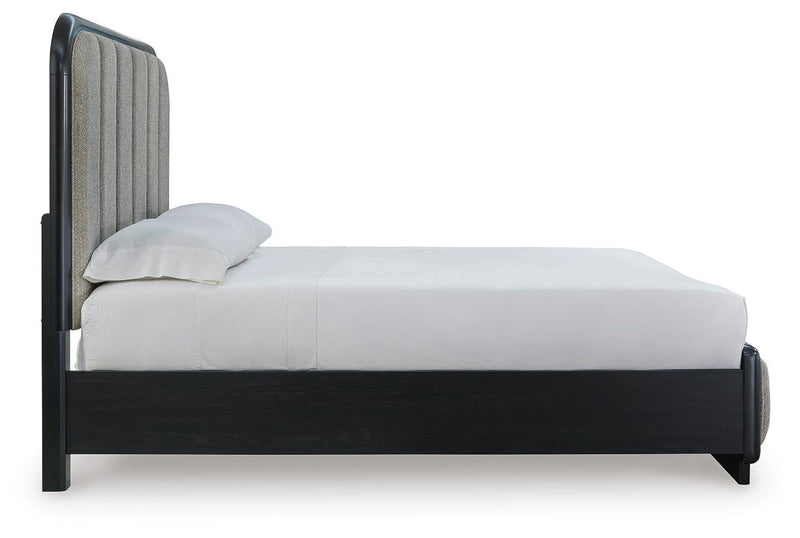 Rowanbeck Upholstered Panel Bed Bedroom Set