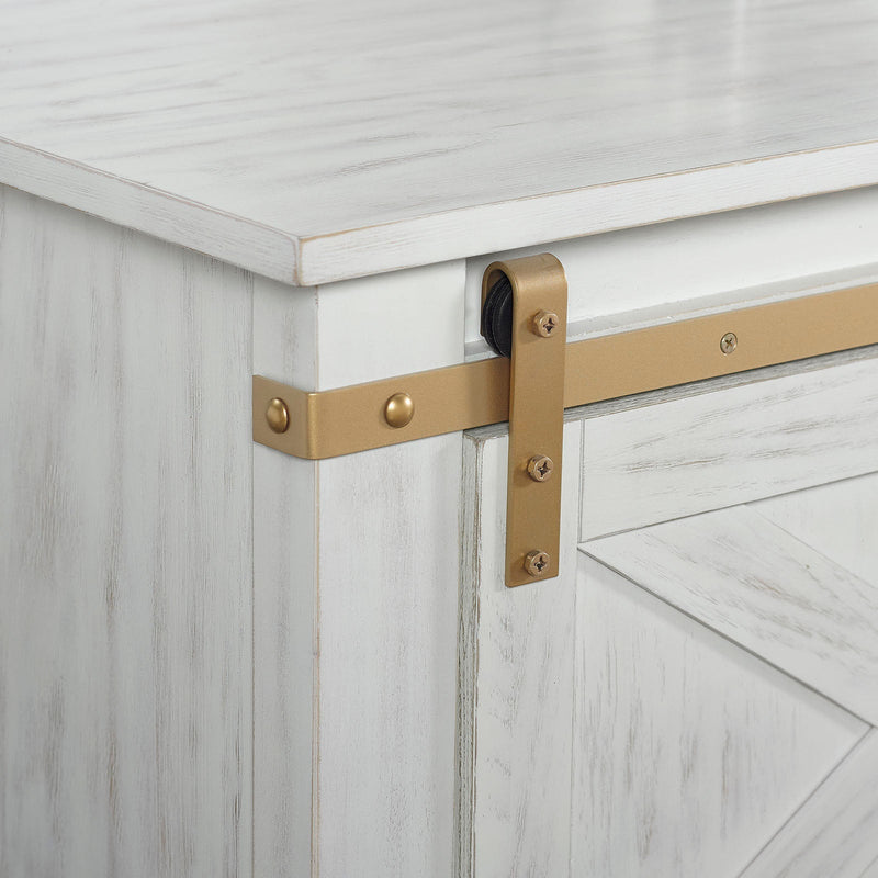Bacerra Antique White/Gold Sofa Table