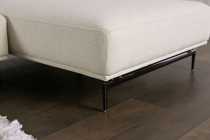 Baerum Linen White Right Chaise Sectional