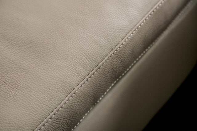 Balderico Taupe Real Italian Leather Power Loveseat
