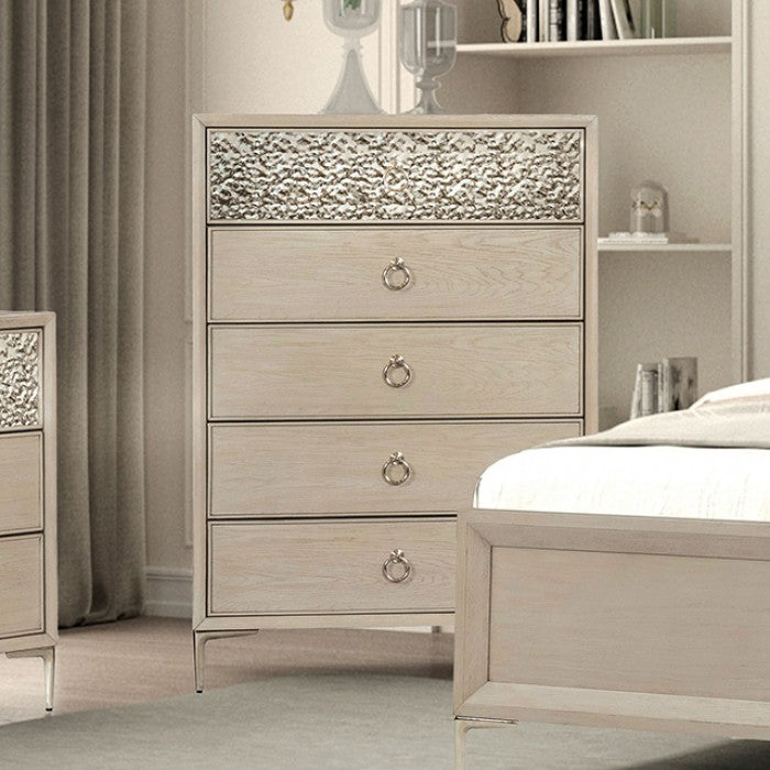 Bashford Natural Oak Queen 5 Piece Bedroom Set w/Chest