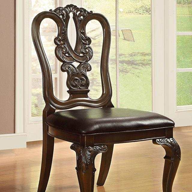 Bellagio Brown Cherry Wooden/Leatherette Uph. Dining Set / 9-piece