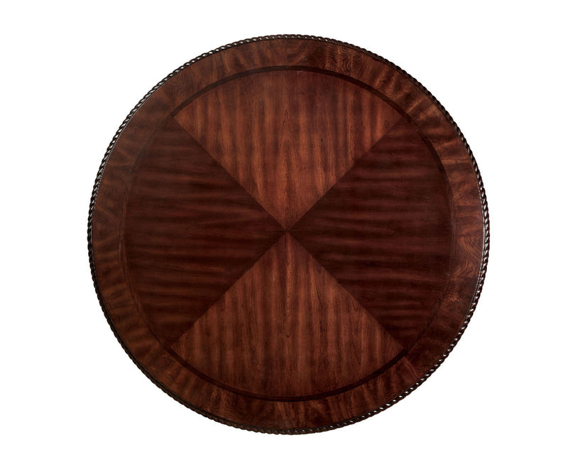 Bellagio Brown Cherry Wooden/Leatherette Round Dining Room Set / 7-piece