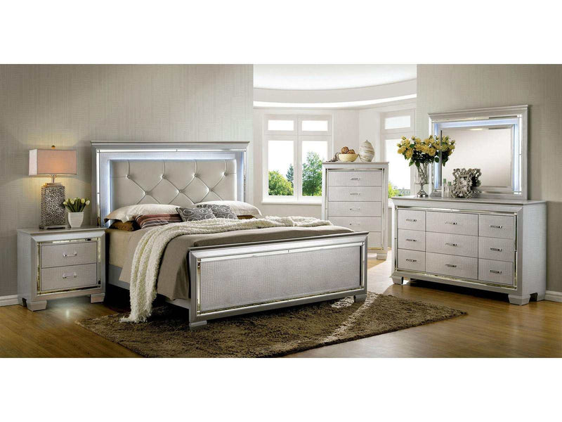Bellanova Silver Queen Bedroom Set / 5pc