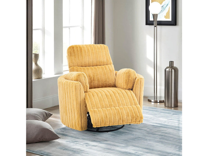 Belper Yellow Power Glider Recliner w/ Swivel