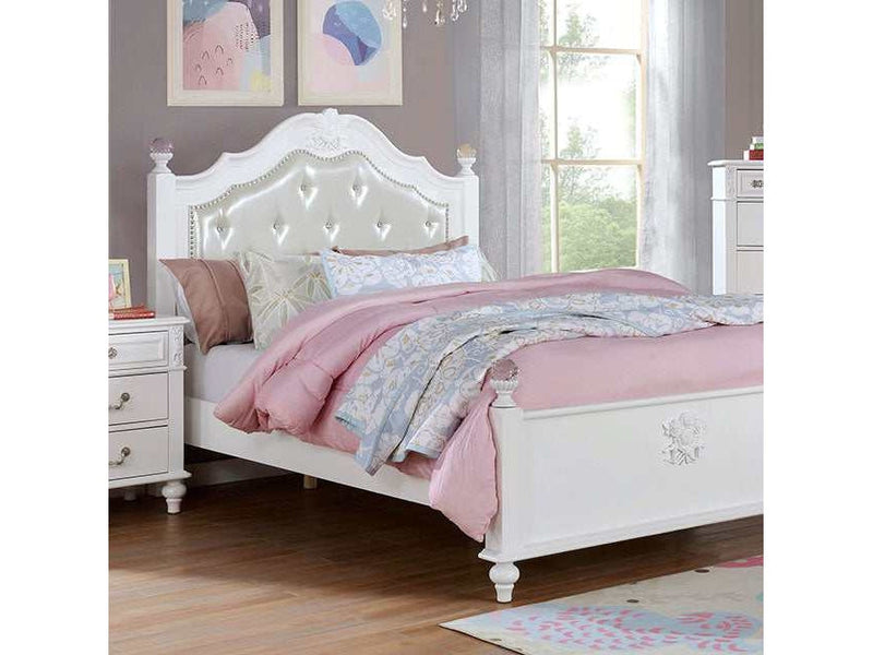 Belva White Twin Bed