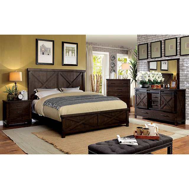 Bianca Dark Walnut Queen Bed