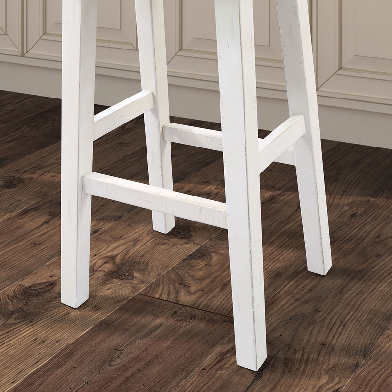 Biasca Gray/White Stool (Set of 2)