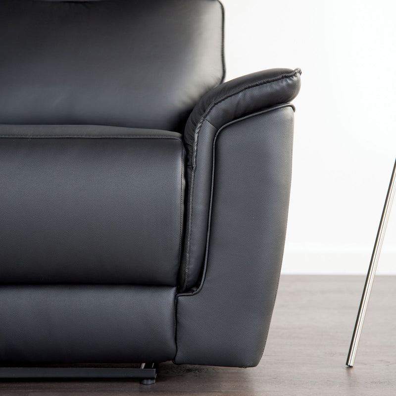 Bienne Black Reclining Loveseat