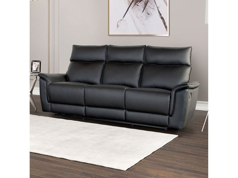 Bienne Black Reclining Sofa