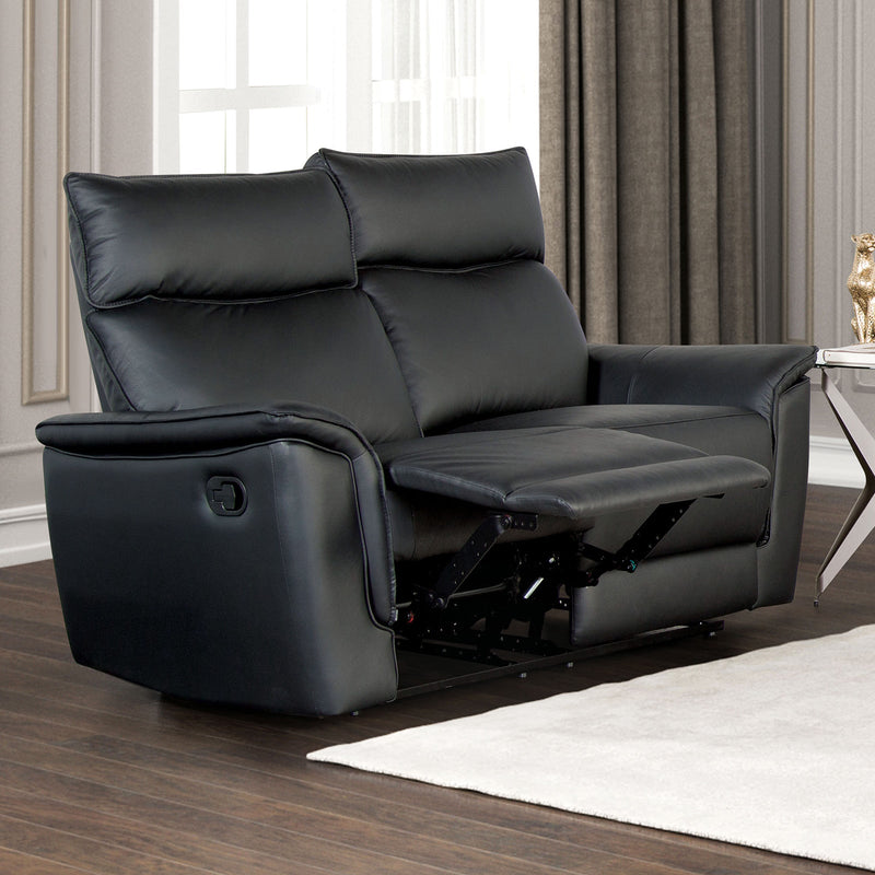 Bienne Black Upholstery Reclining Living Room Set