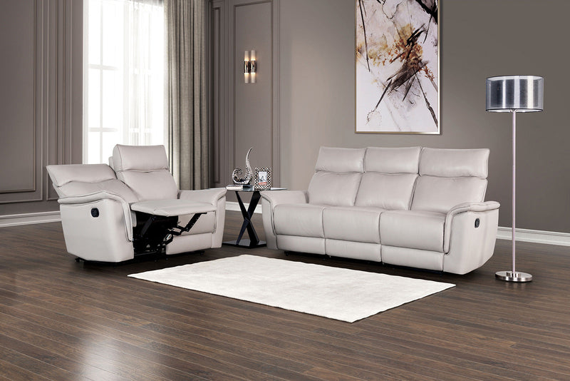 Bienne Taupe Reclining Loveseat