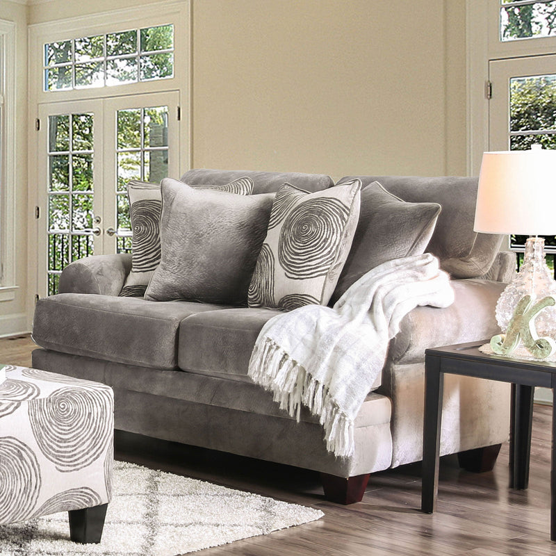 Bonaventura Gray/Pattern Sofa & Loveseat