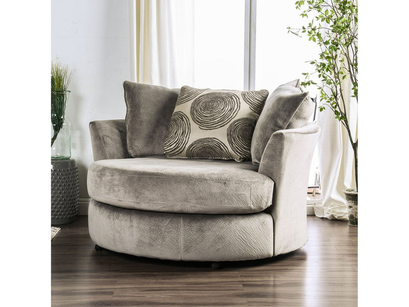 Bonaventura Gray/Pattern Swivel Chair