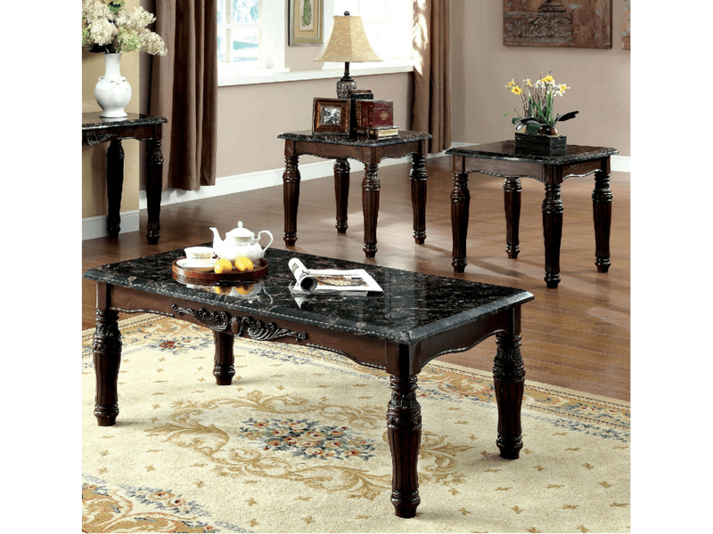 Brampton Espresso/Black 3 Pc. Table Set