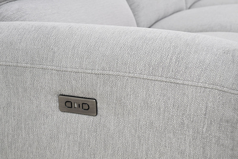 Brande Light Gray Power Sectional