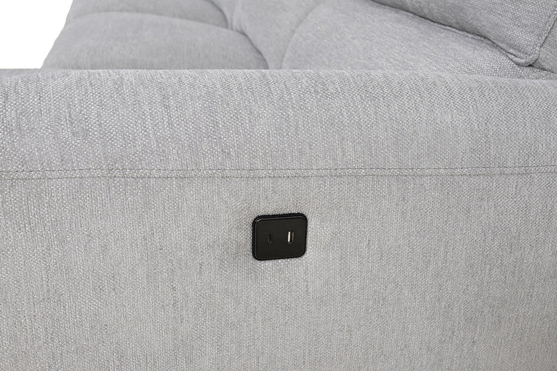 Brande Light Gray Power Sectional
