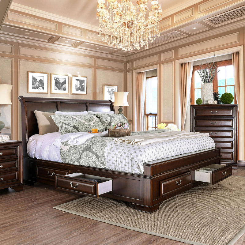 Brandt Brown Cherry 5 Pc. Queen Bedroom Set w/ 2NS