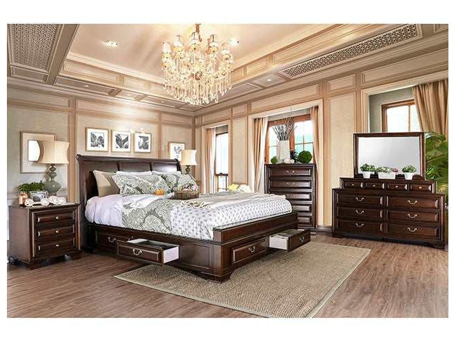 Brandt Brown Cherry Queen Bed
