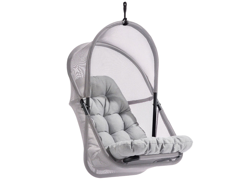 Breeze Light Gray Outdoor Swing Chair w/Stand