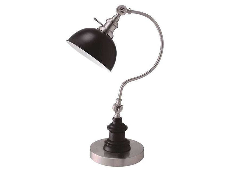 Briar Stain Nickel Table Lamp