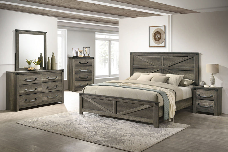 Britonale Gray Eastern King Bed