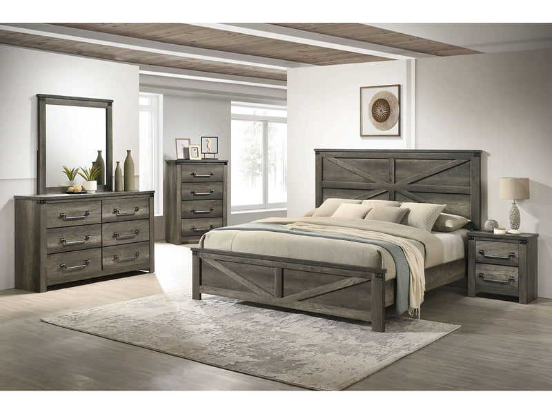 Britonale Gray Queen 5 Piece Bedroom Set w/Chest