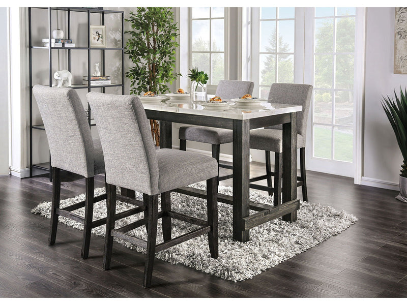 Brule White/Antique Black 5 Pc. Counter Height Dining Room Set