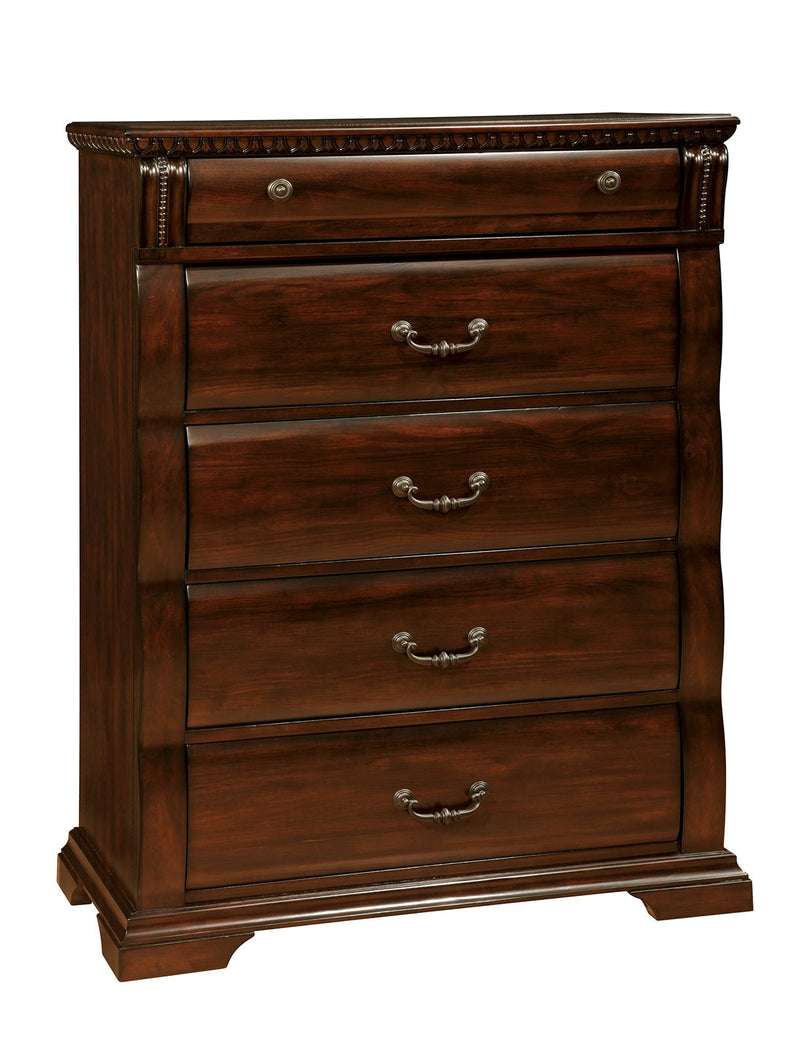 Burleigh Cherry 5 Pc. Queen Bedroom Set w/ Chest