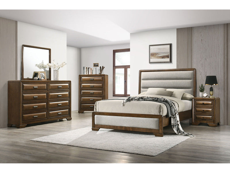 Caerwys Brown/Light Gray Queen 4 Piece Bedroom Set