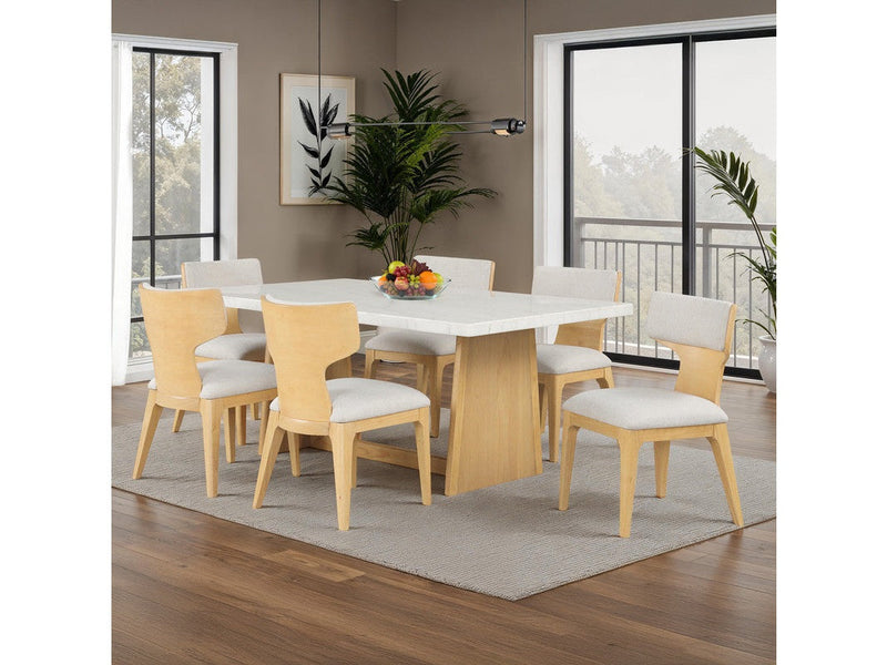 Caerwys Natural 7 Pc. Dining Table Set