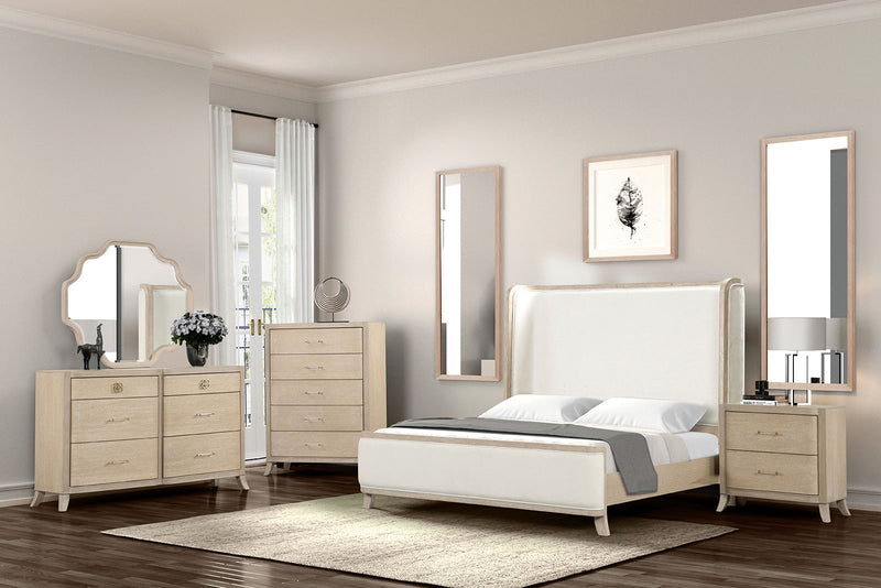 Candra Natural Oak Queen Bed