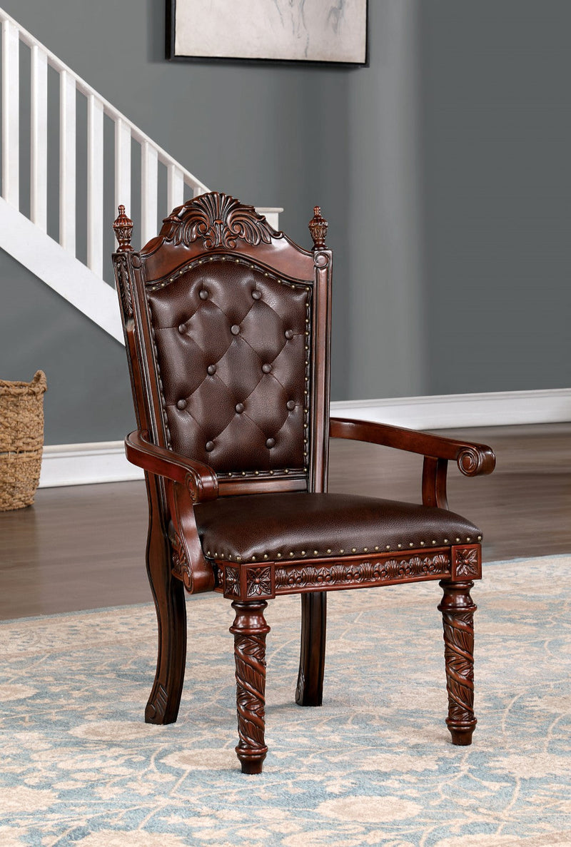 Canyonville Brown Cherry/Dark Brown 9 Pc. Dining Room Set