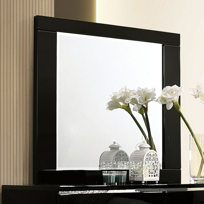 Carlie Black/Chrome 4 Pc. Queen Bedroom Set