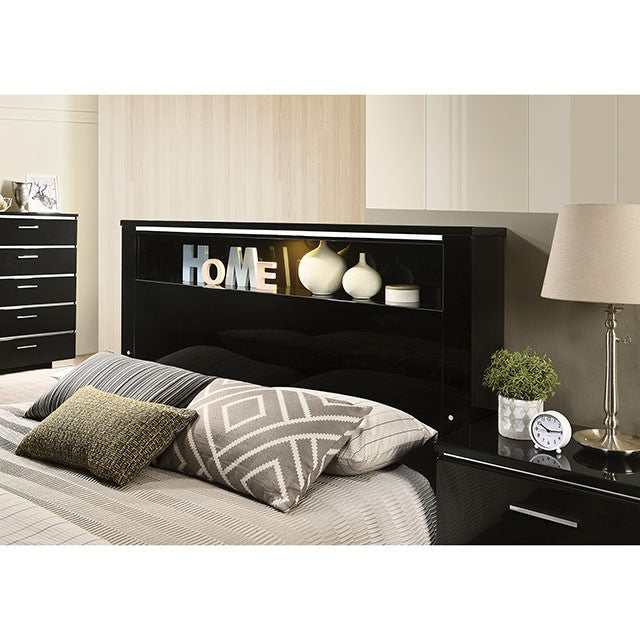 Carlie Black/Chrome California King Bed