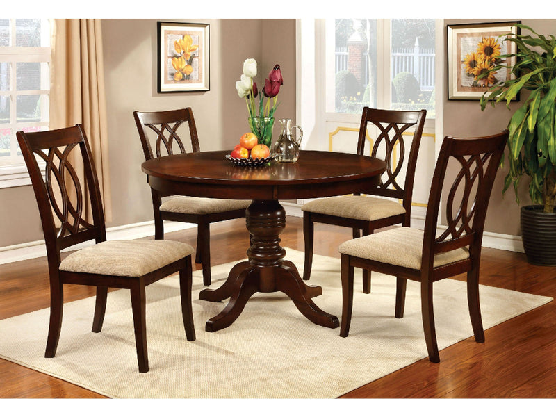 Carlisle Brown Cherry 5 Pc. Round Dining Room Set