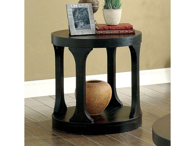 Carrie Antique Black End Table