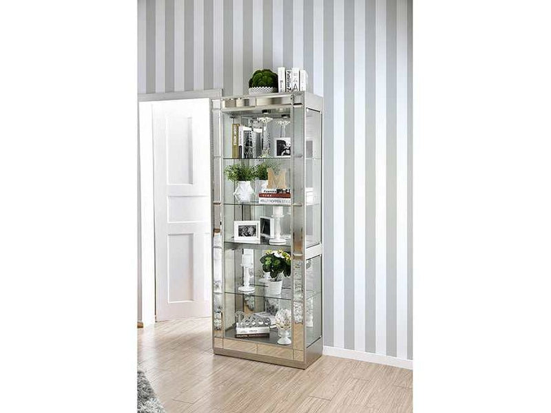 Carrollton Chrome Curio Cabinet