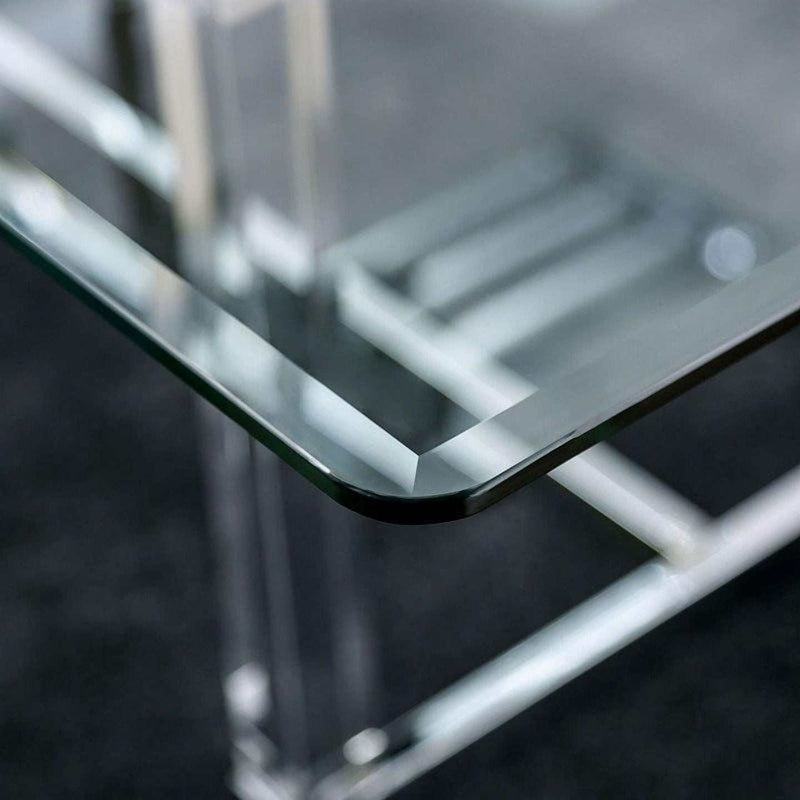 Casper Chrome & Glass Dining Room Set / 7pc