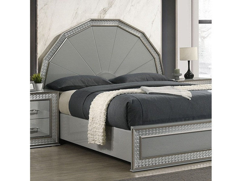 Cassiopeia Metallic Gray Eastern King Bed