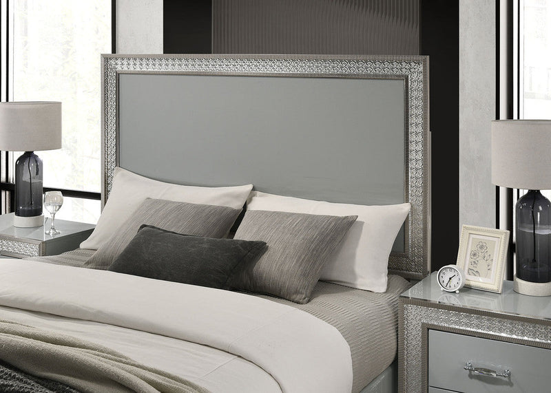 Cassiopeia Metallic Gray Queen Bed