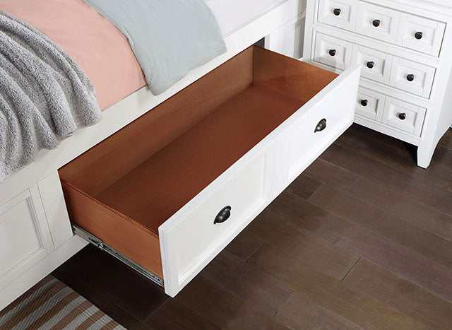 Castile White Eastern King Bed