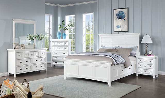 Castile White Nightstand w/ USB