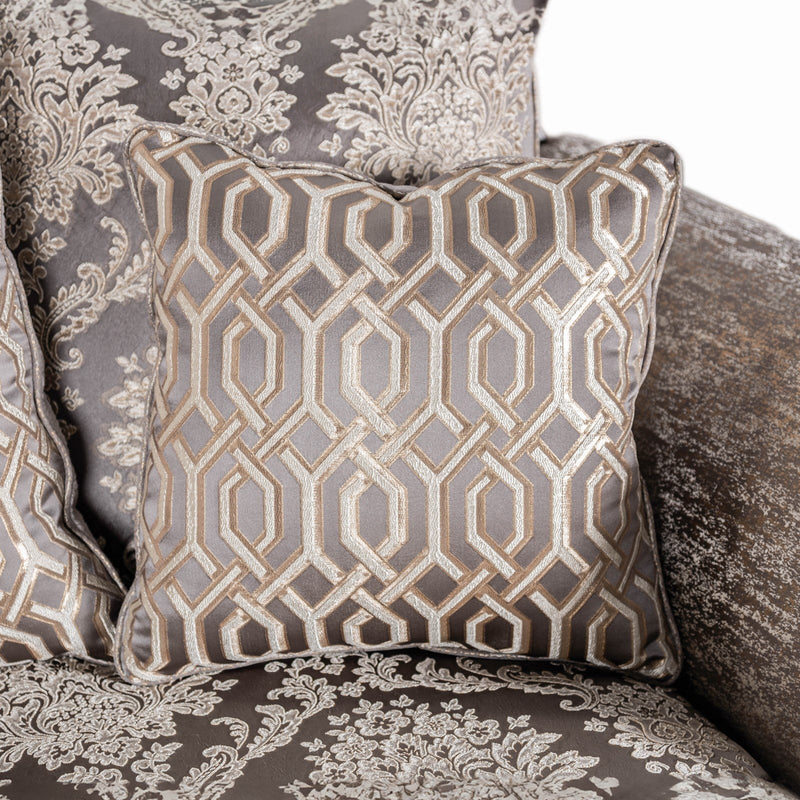 Catalonia Beige/Dark Cherry Upholstery Living Room Set
