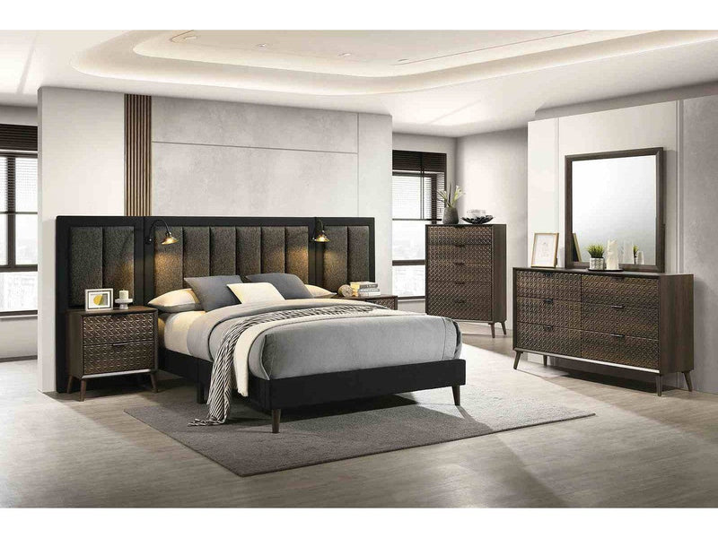 Chalfont Dark Brown 4 Pc. Queen Bedroom Set and WP