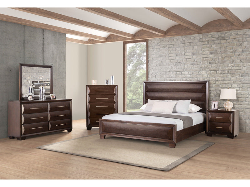 Chemnitz Espresso Queen 4 Piece Bedroom Set