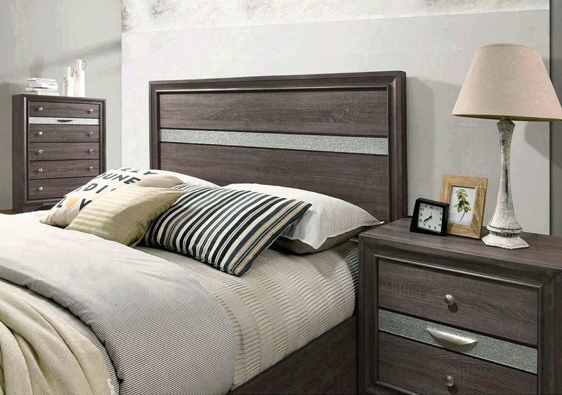 Chrissy Gray 5pc Queen Bedroom Set (2 Nightstands)