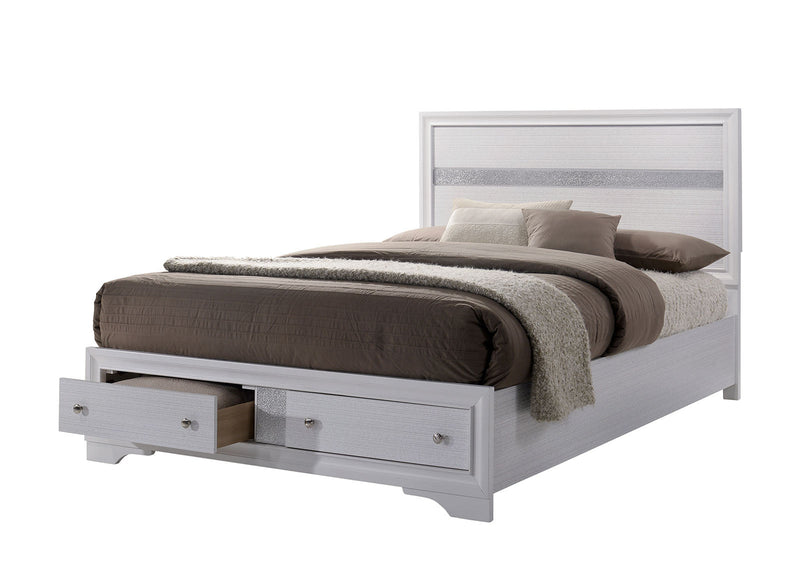 Chrissy White 5 Pc. Queen Bedroom Set w/ 2NS