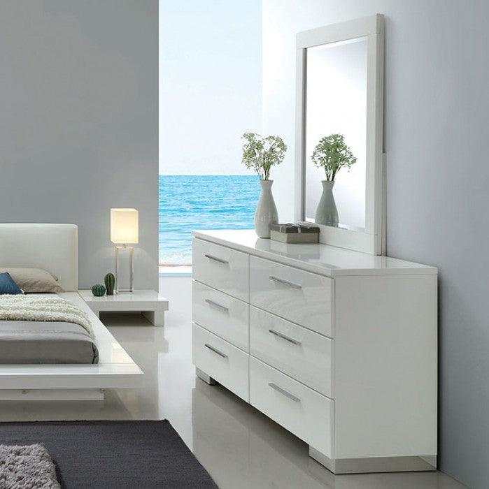 Christie White High Gloss Lacquer Mirror